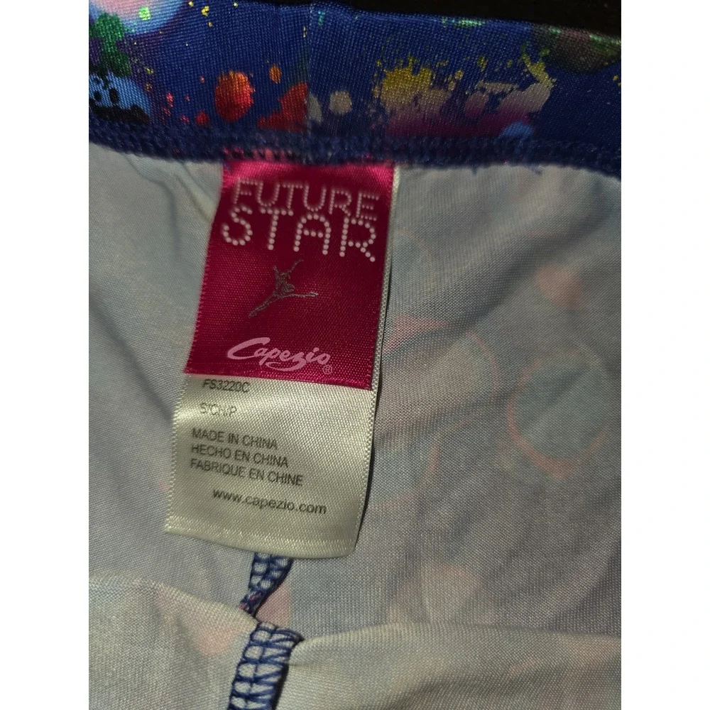 Future star gymnastics dance leotard and‎ athletic shorts size child small 6 7